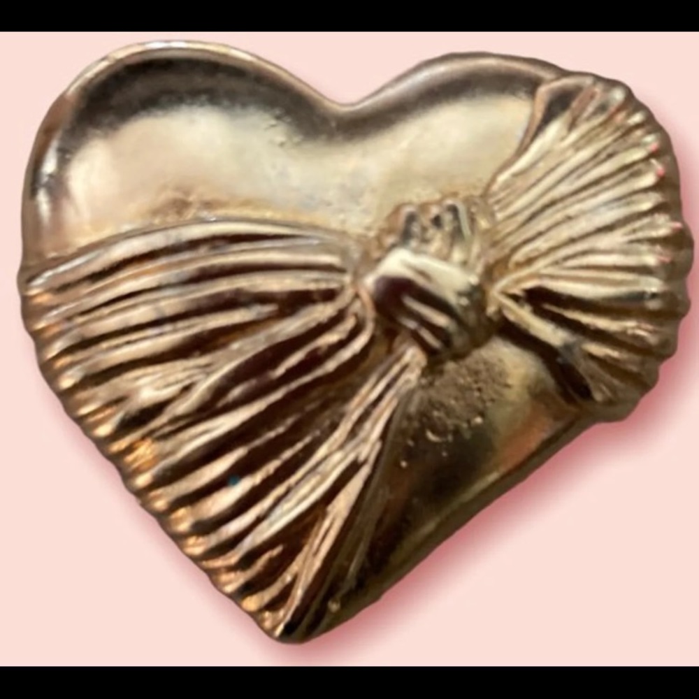 Puffy heart broach pin by Louis Azzaro